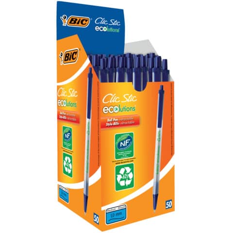 Penna ecologica a scatto BIC ECOlutions Clic Stic 1 mm blu 8806891